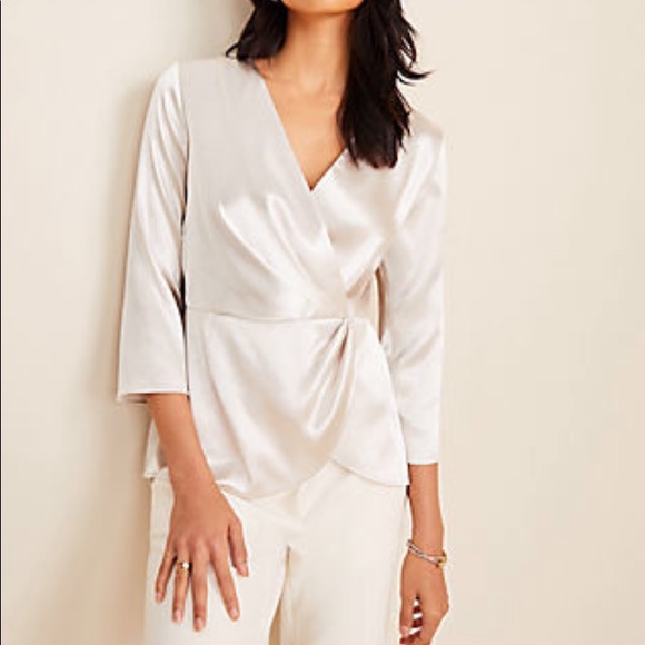 Ann Taylor Tops - NWT Ann Taylor Satin Wrap Top